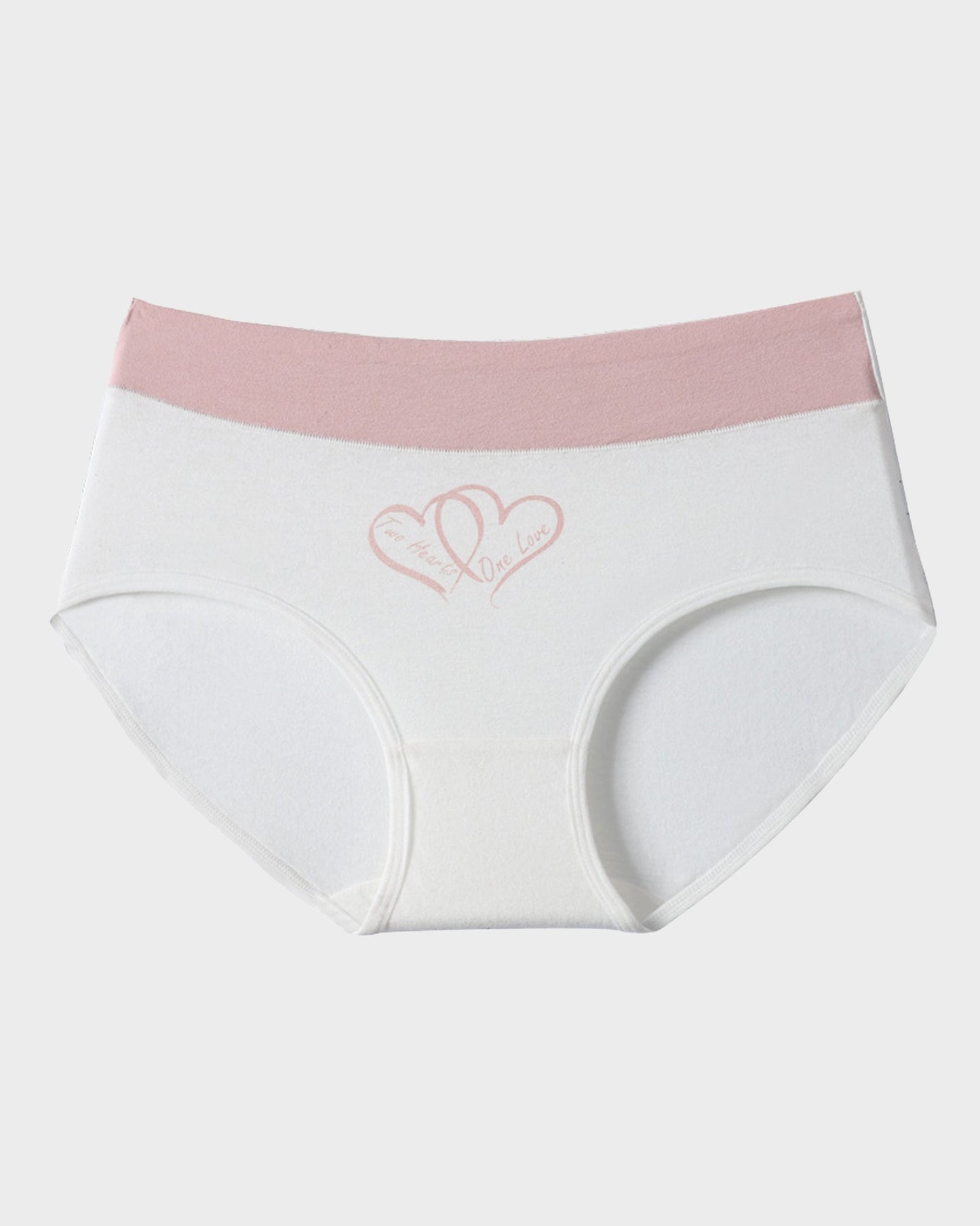 Soft Cotton Heart Print High-Waist Panties (6 Pack)
