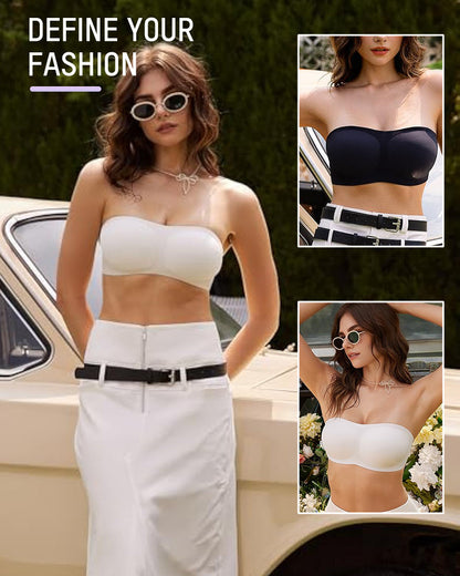 Strapless Wireless Padded Bandeau Bra