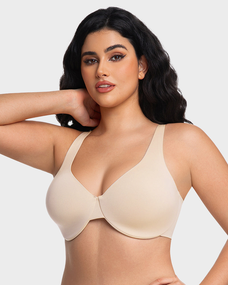 Underwire Adjustable Deep V-neck Bra