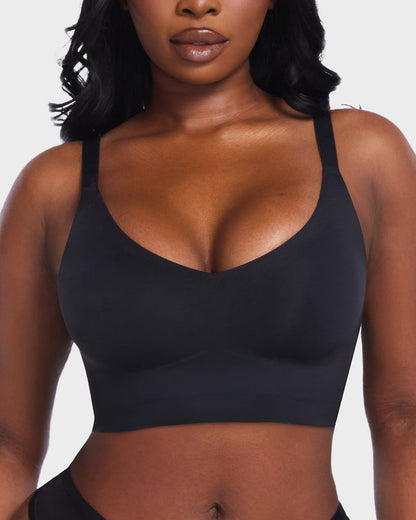 Wireless V-Neck Back & Side Smoothing Bra