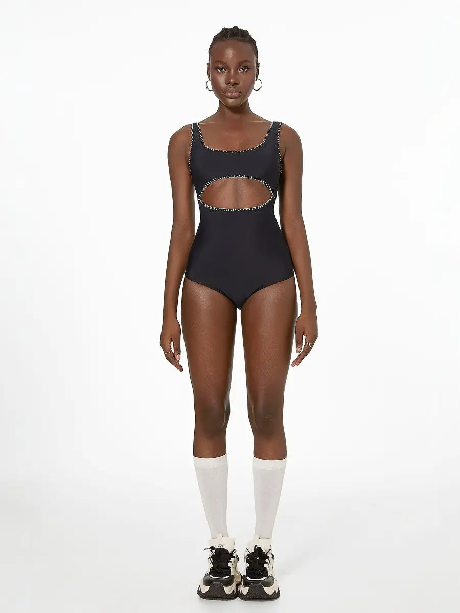 Noir Blanc - Trim Pop One Piece