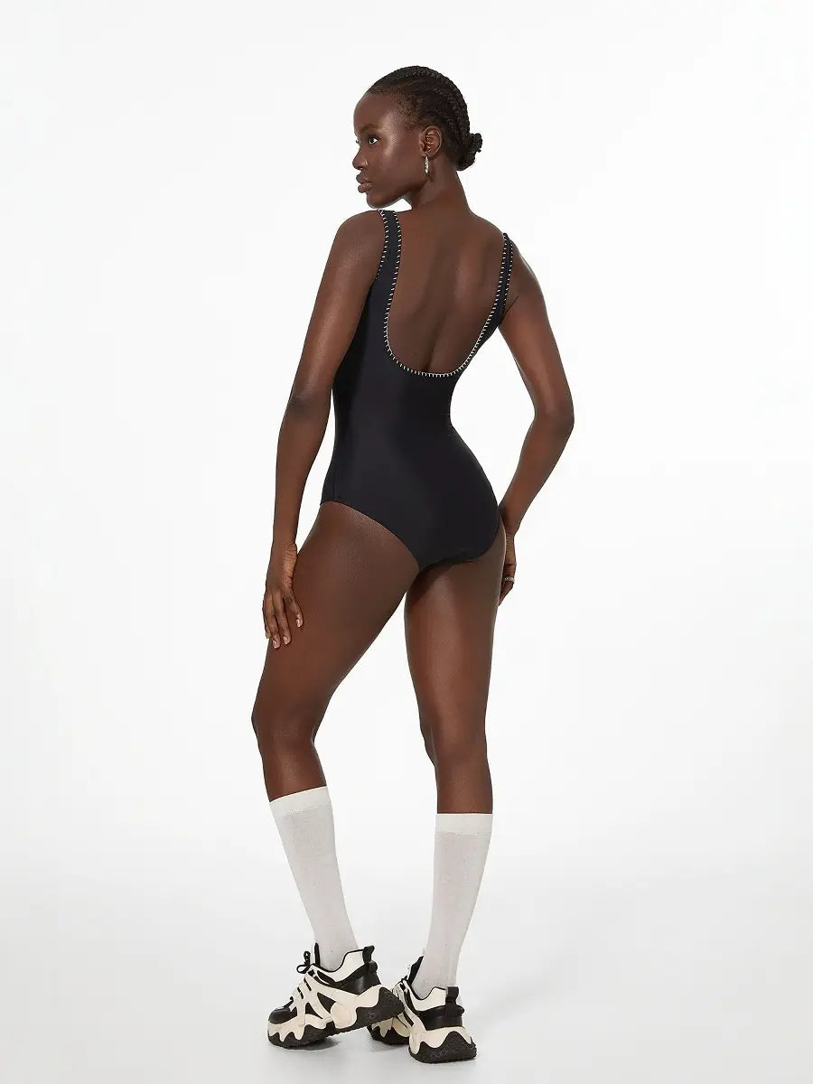 Noir Blanc - Trim Pop One Piece