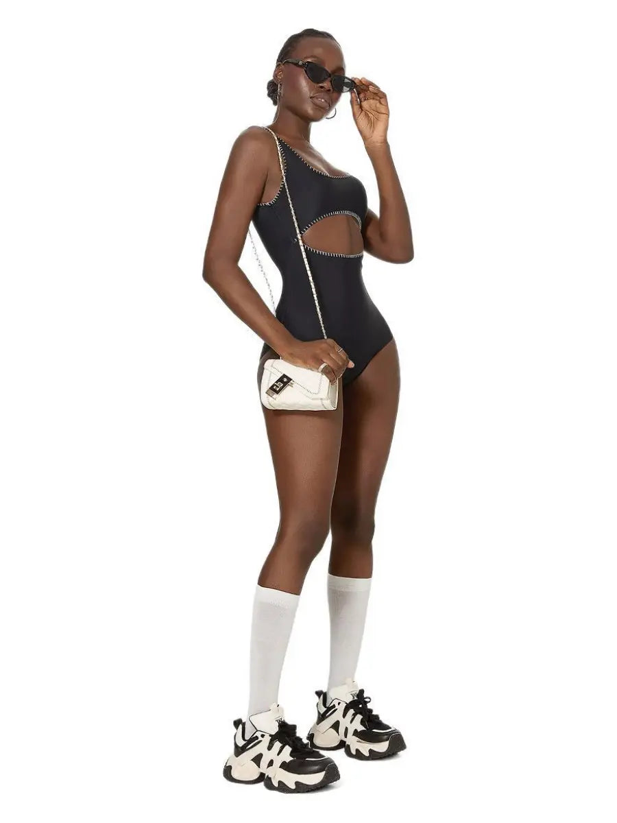 Noir Blanc - Trim Pop One Piece