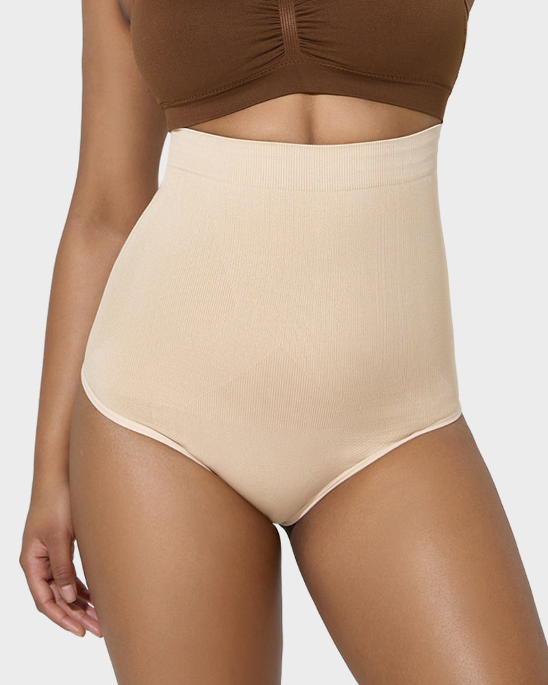 High Waist Tummy Control Shaping Thong Panty (2 Pack)