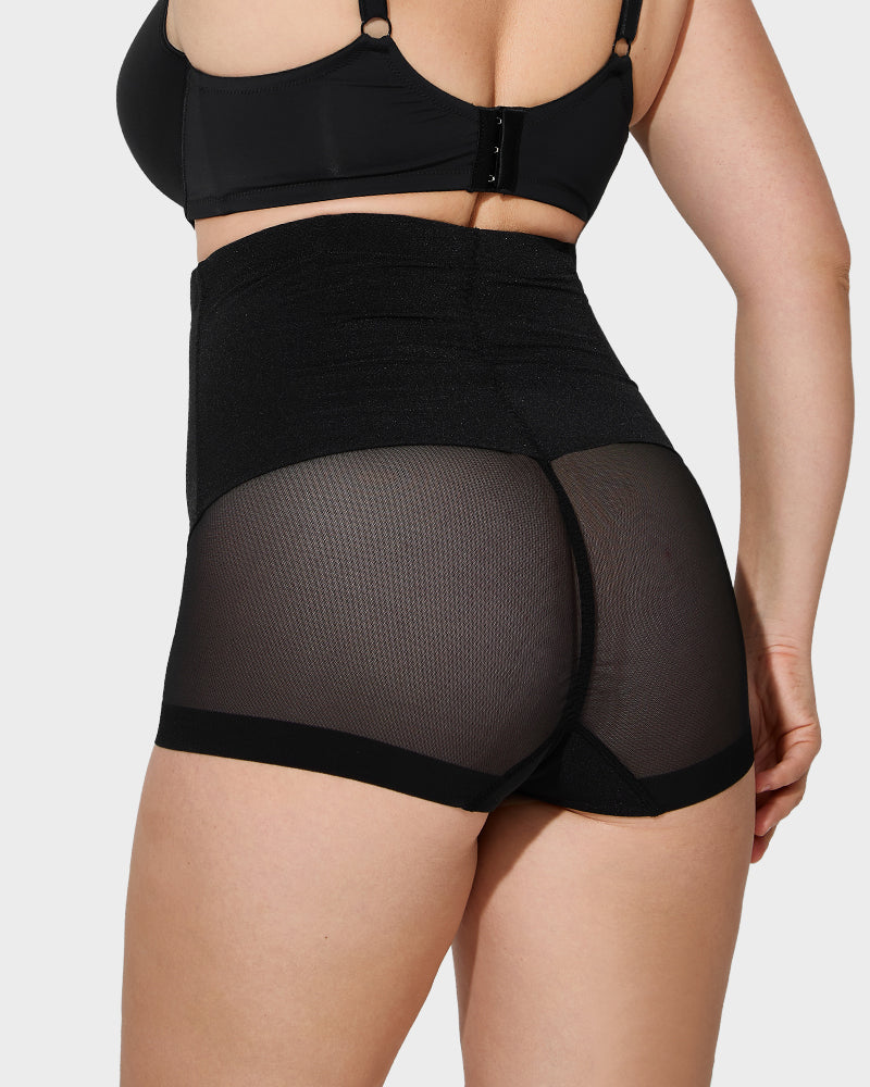High Waist Mesh Tummy Control Butt Lifting Shaping Panty