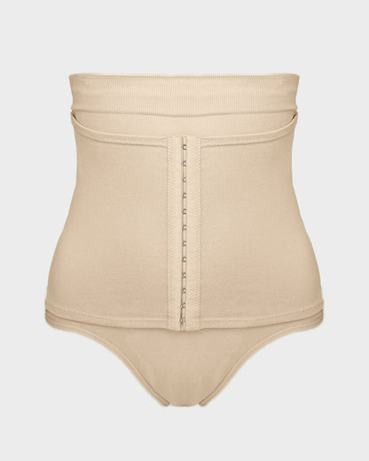 Double-Layer High Waist Tummy Control Shaping Thong