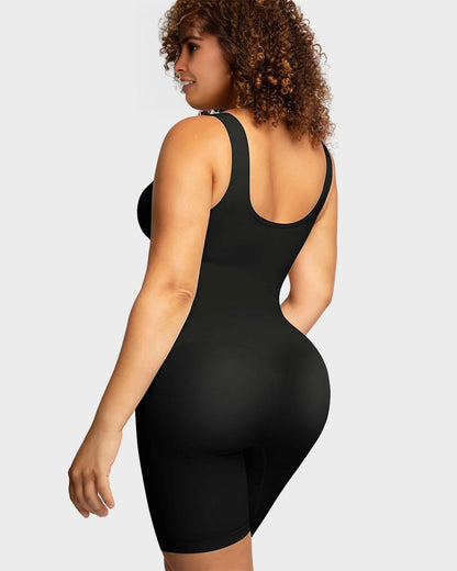 Seamless Sculpting Mid-Thigh Tummy Control Bodysuit